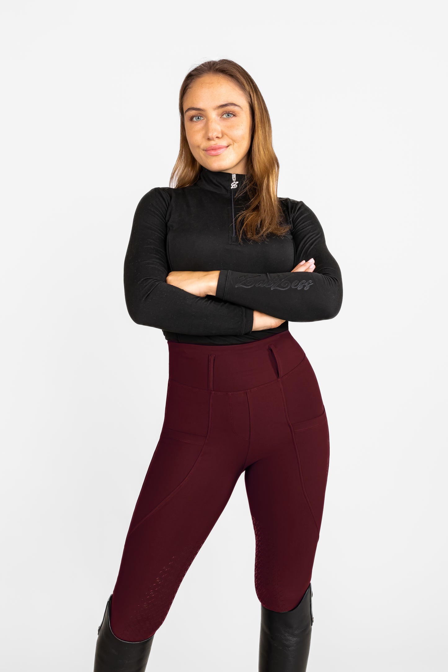 London Merlot Hybrid Leggings Half Grip