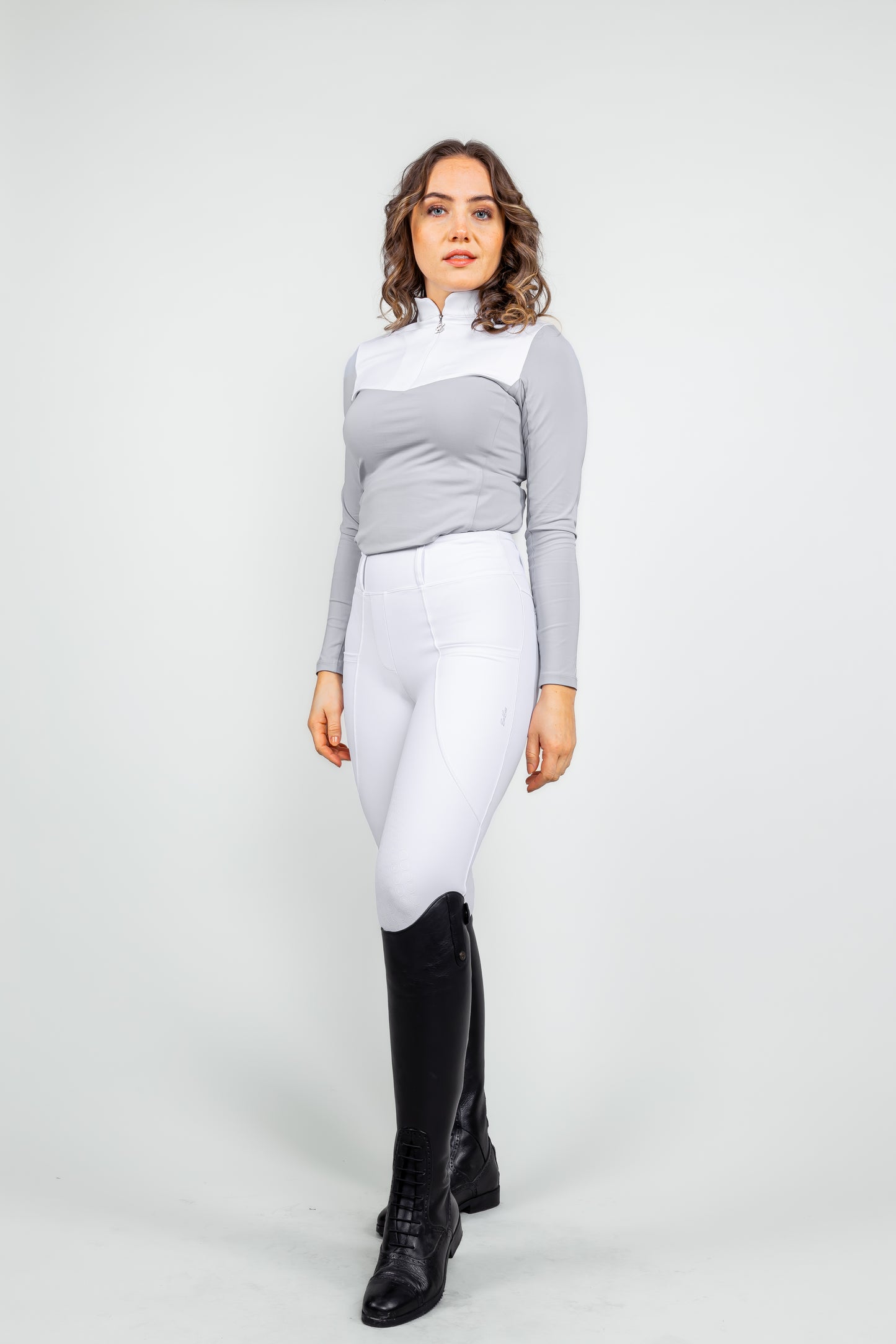 London White Hybrid Leggings - Half grip