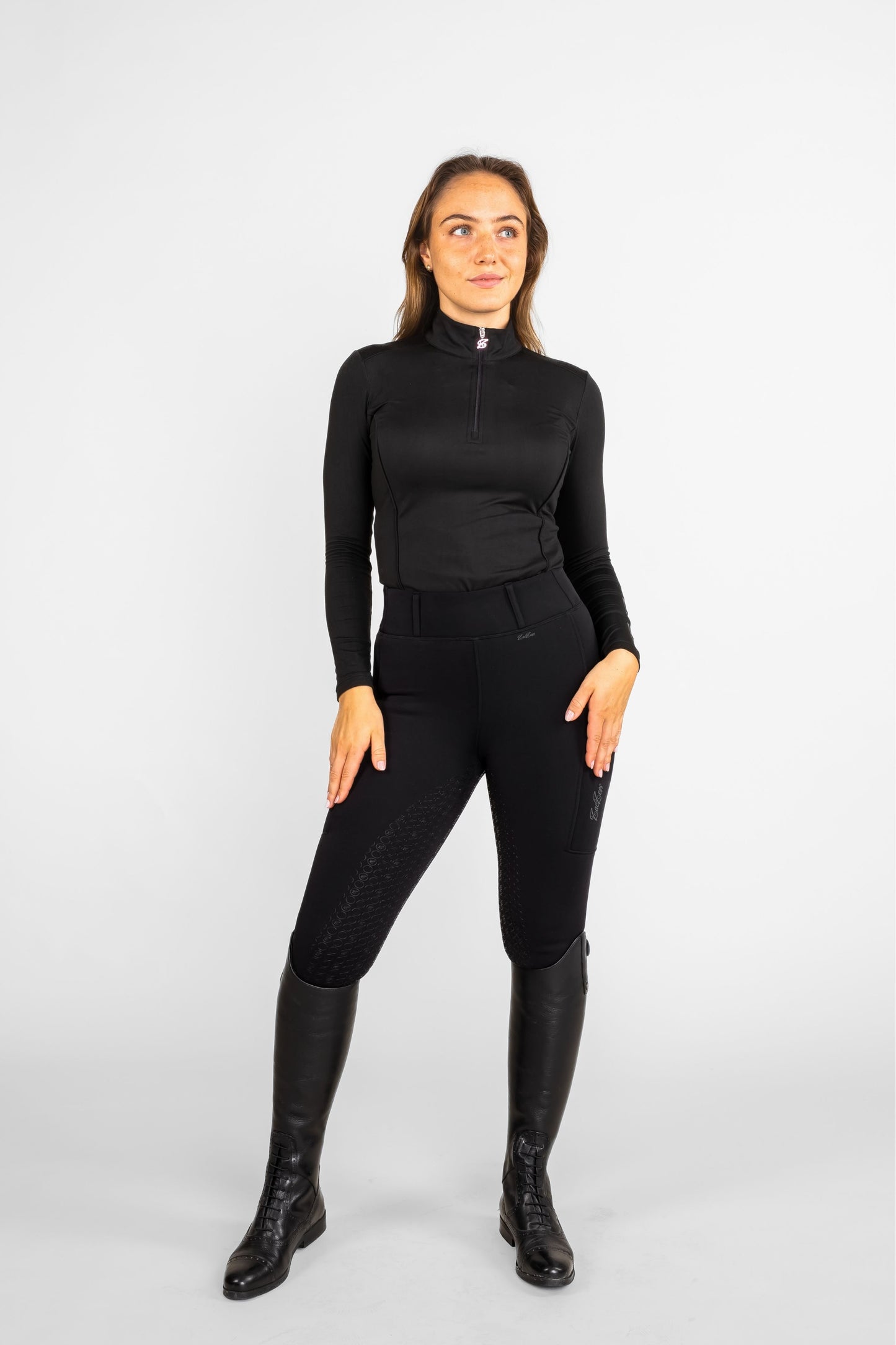 PLUS - Teddy Winter Leggings Black