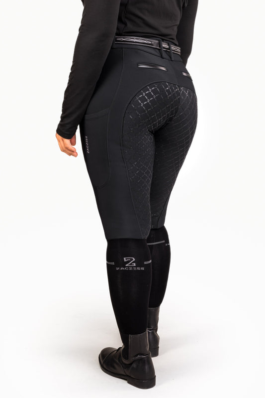 PLUS - Bombay Schwarze Soft-Reithosen