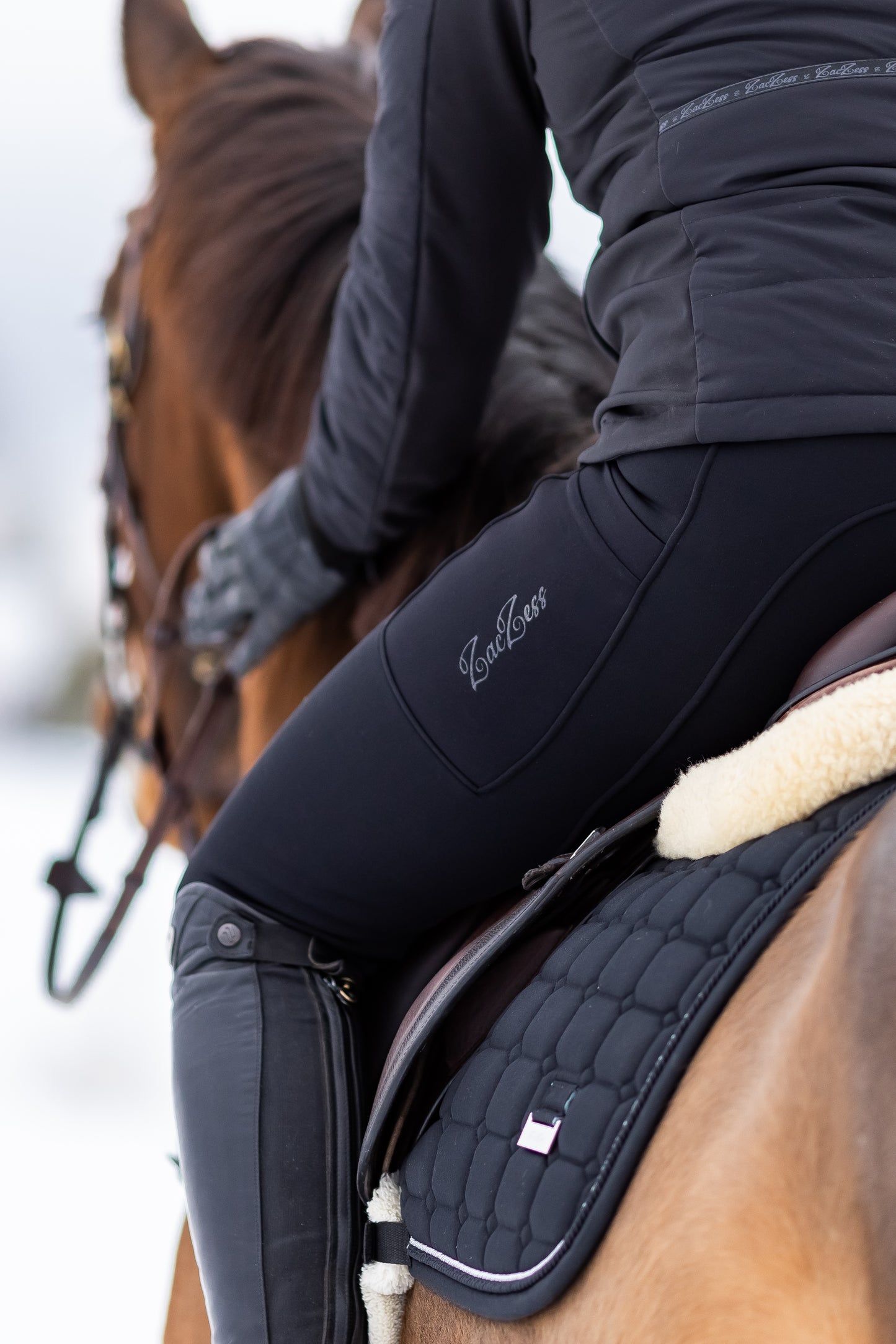 PLUS - Teddy Winter Leggings Black