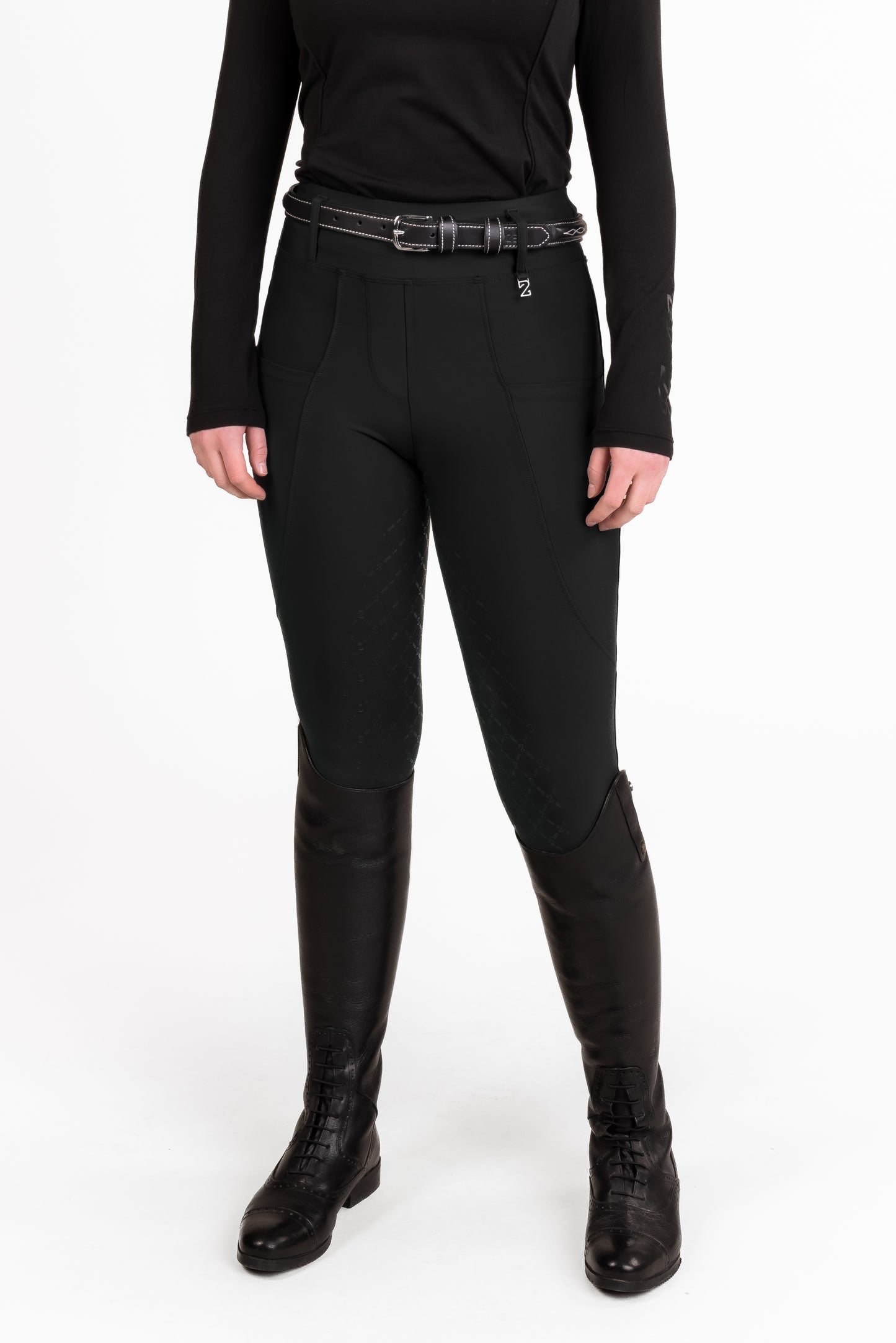 YR - London Schwarze Hybrid-Leggings