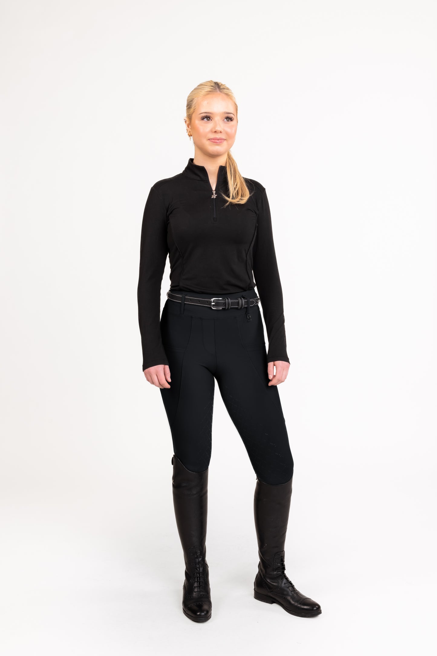 YR - London Schwarze Hybrid-Leggings