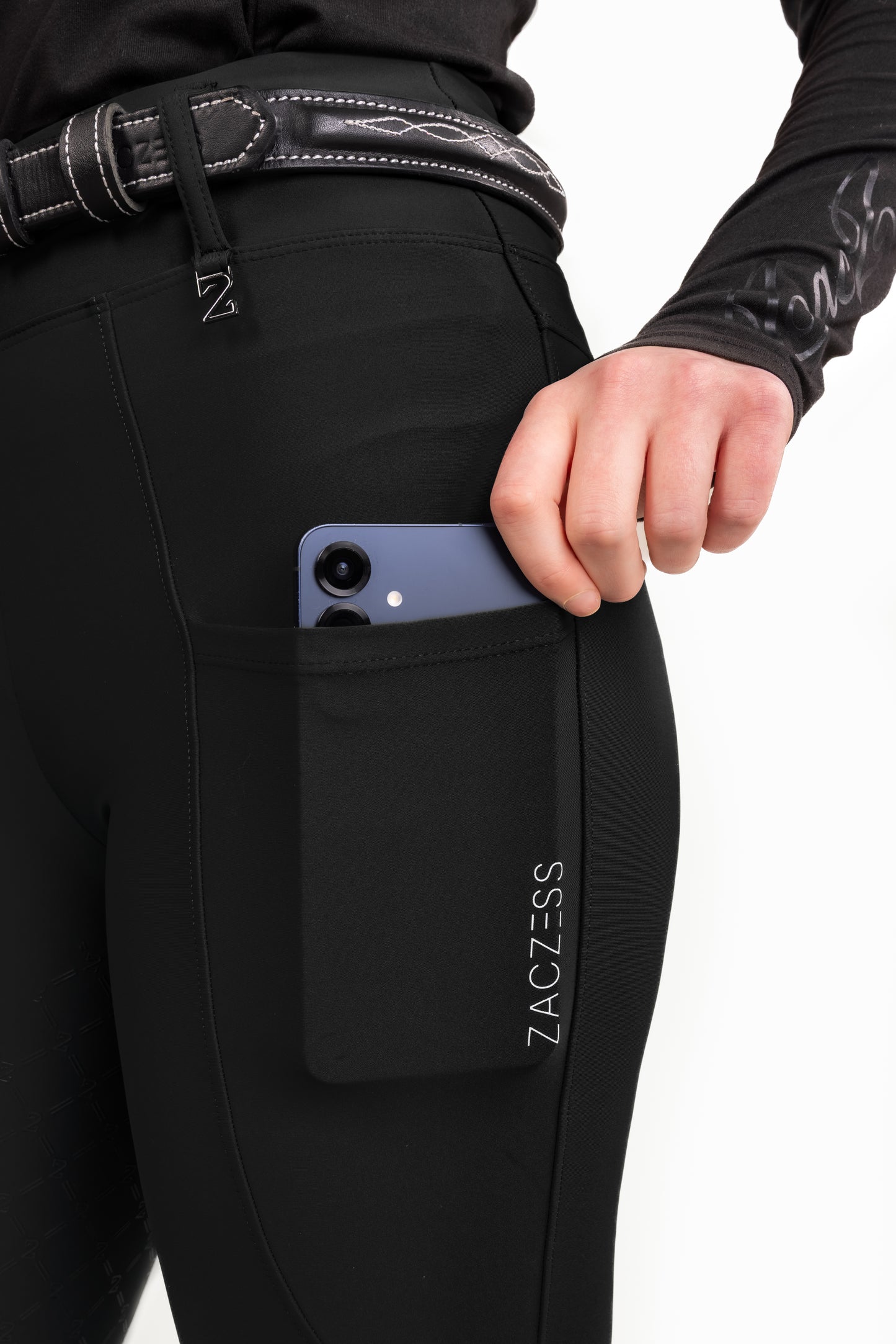YR - London Schwarze Hybrid-Leggings
