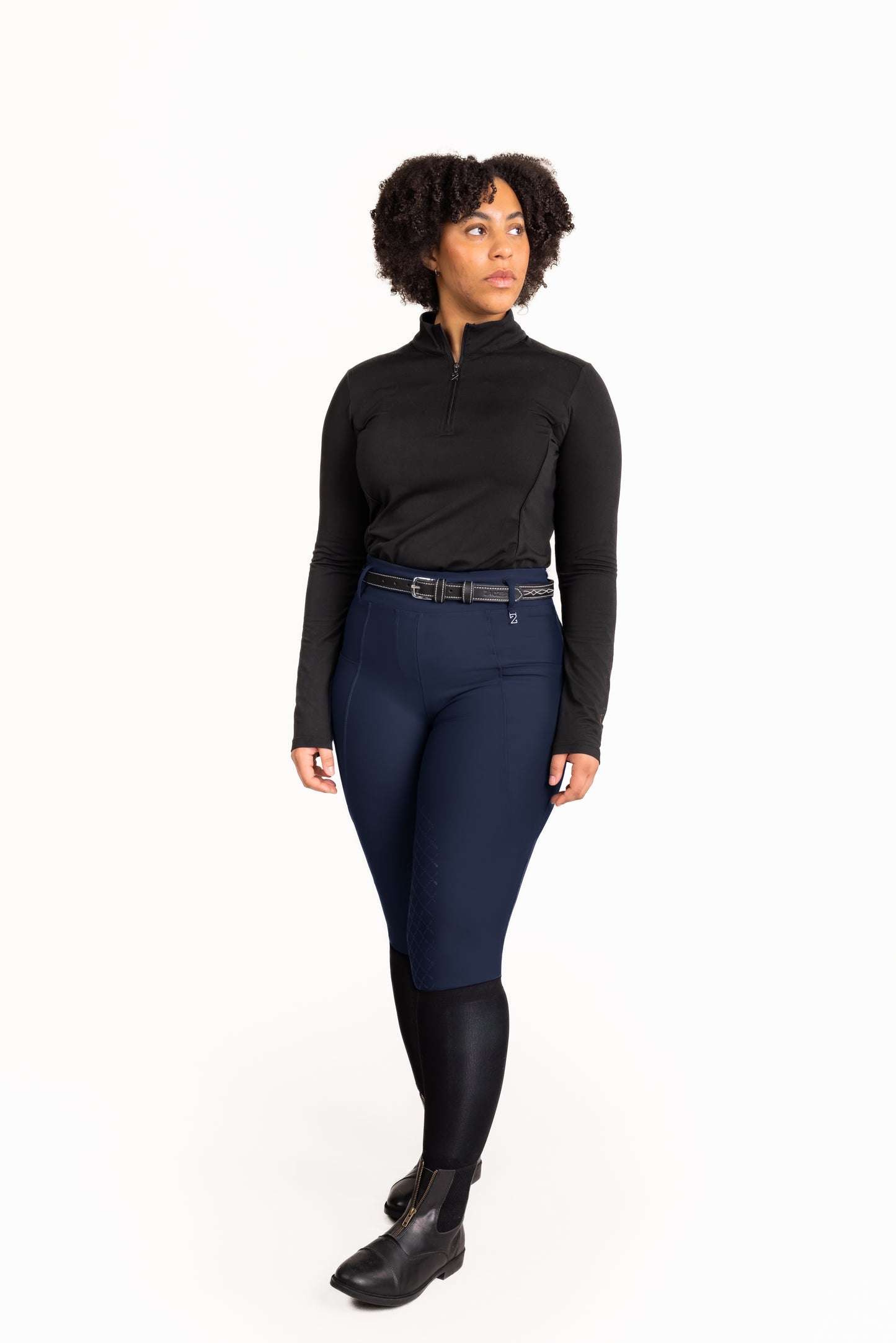 PLUS - London Navy Hybrid-Leggings