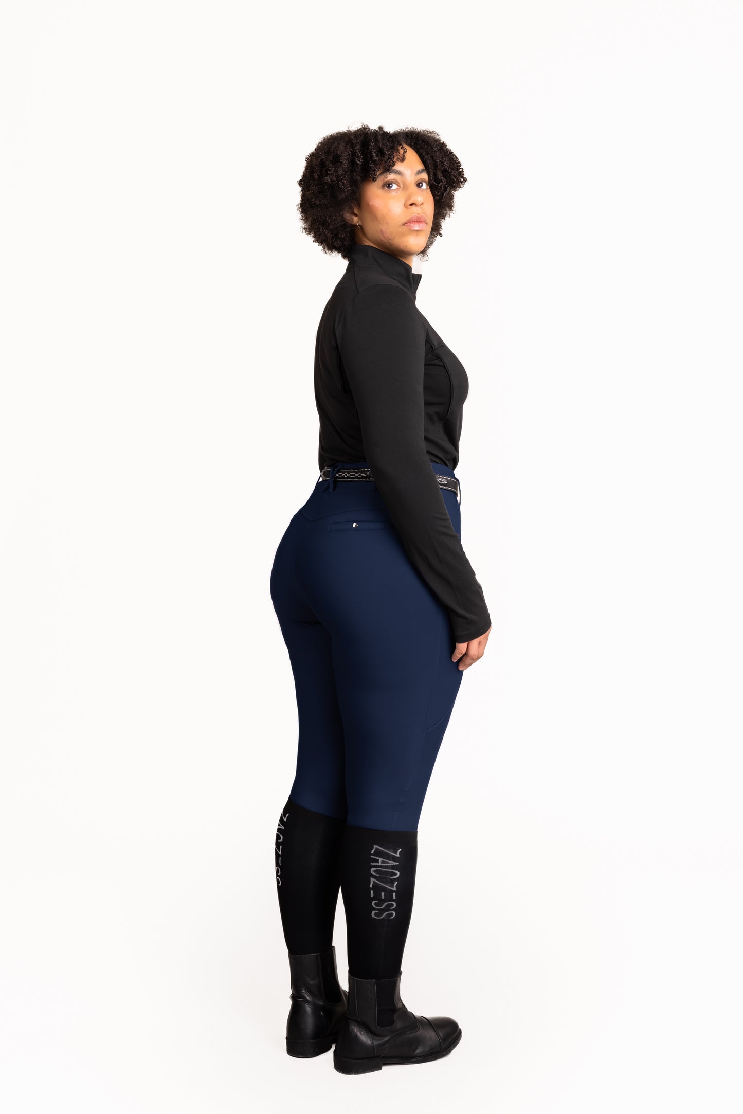 PLUS - London Navy Hybrid-Leggings