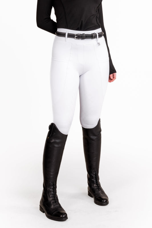 YR - London Weiße Hybrid-Leggings